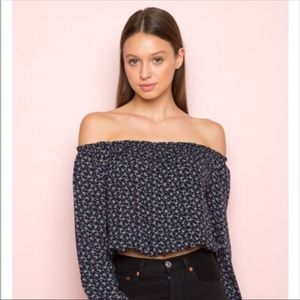 SALE 🇺🇸 Brandt Melville Off the Shoulder Floral Top